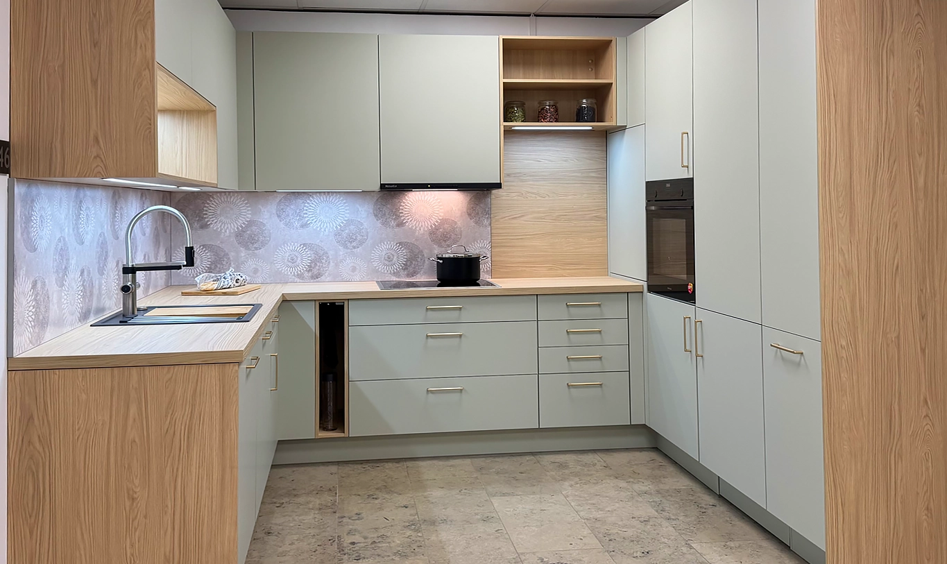 Küche Nobilia Riva schiefergrau Inox