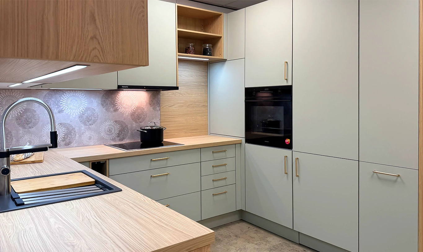 Küche Nobilia Riva schiefergrau Inox